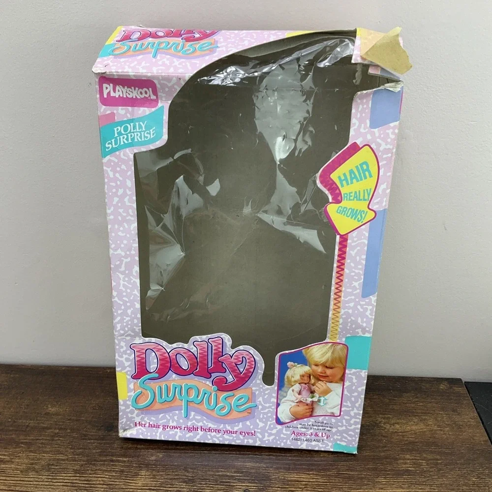 Playskool Dolly Surprise Polly Growing Long Red Hair Doll 10 W Box Vintage 1987
